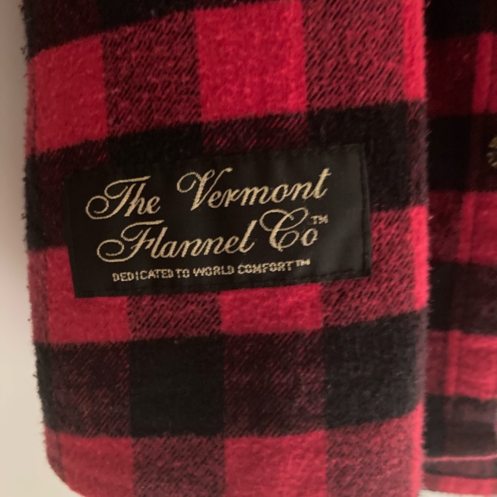 Vermont flannel company unisex - red and black